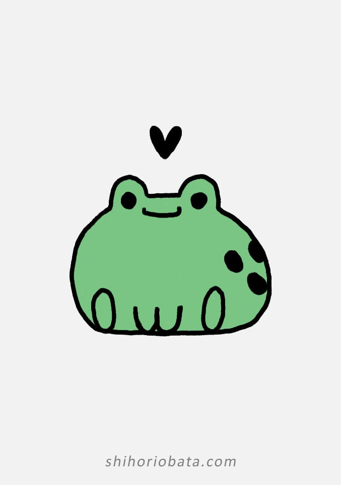frog drawing cute