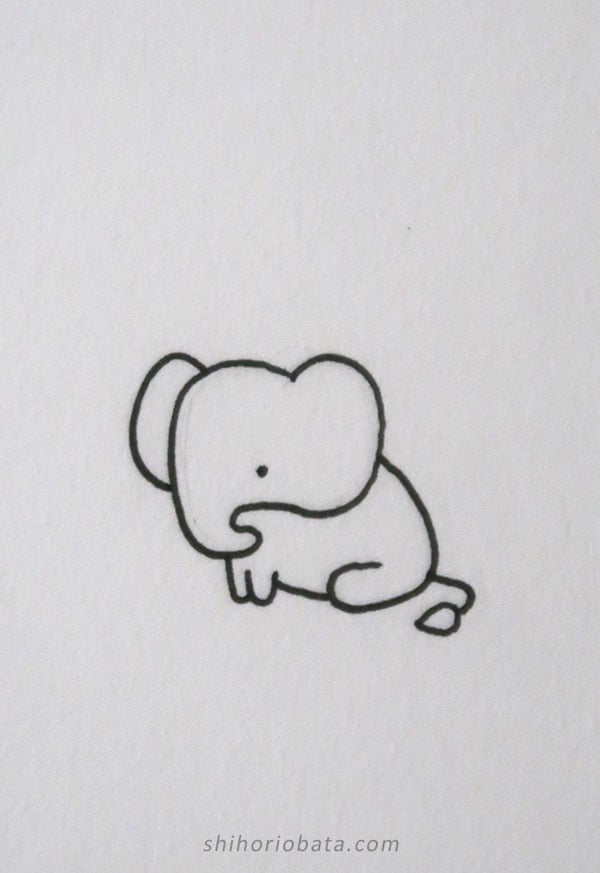 cute elephant drawing