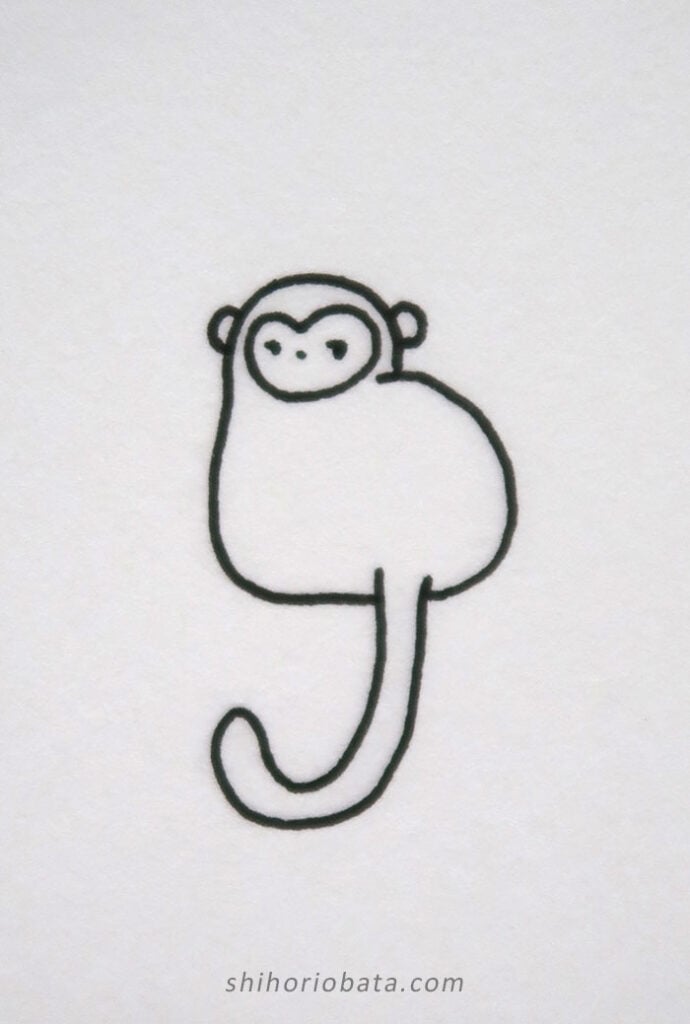 easy monkey drawing