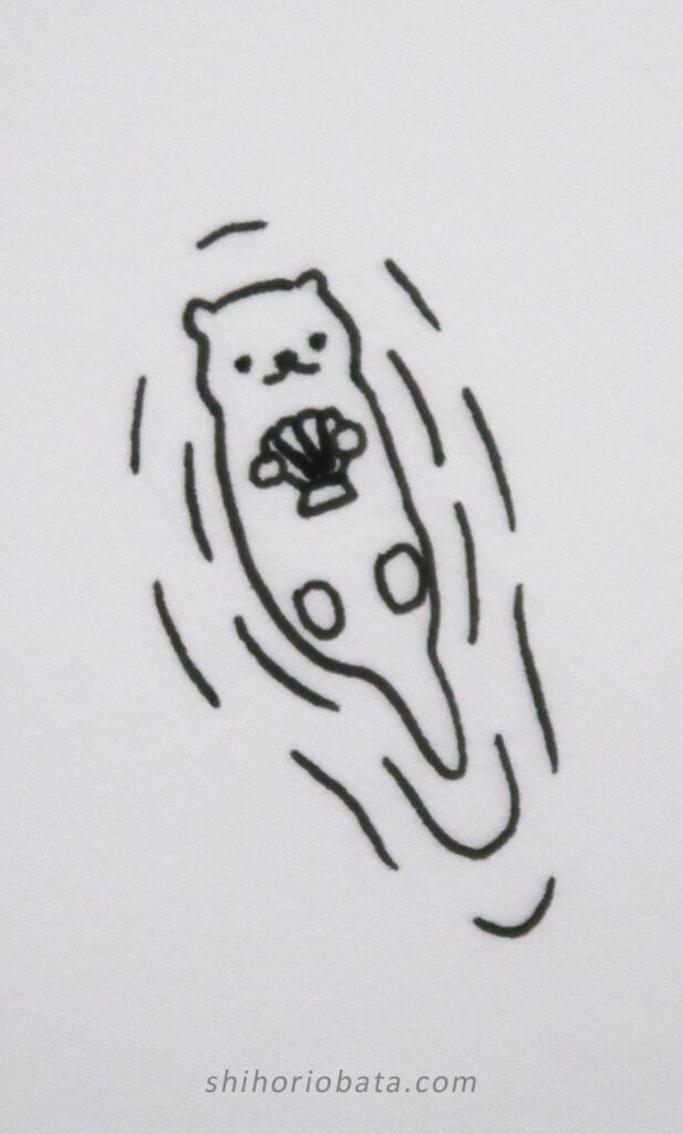 otter drawing easy