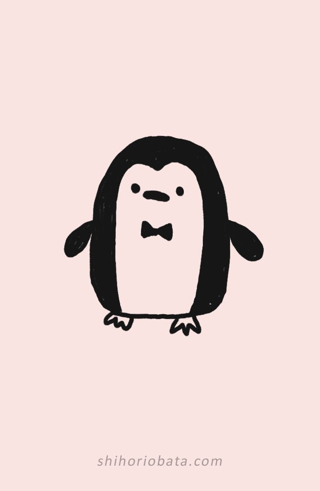 penguin drawing easy