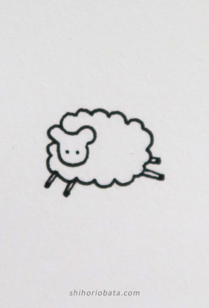sheep drawing easy