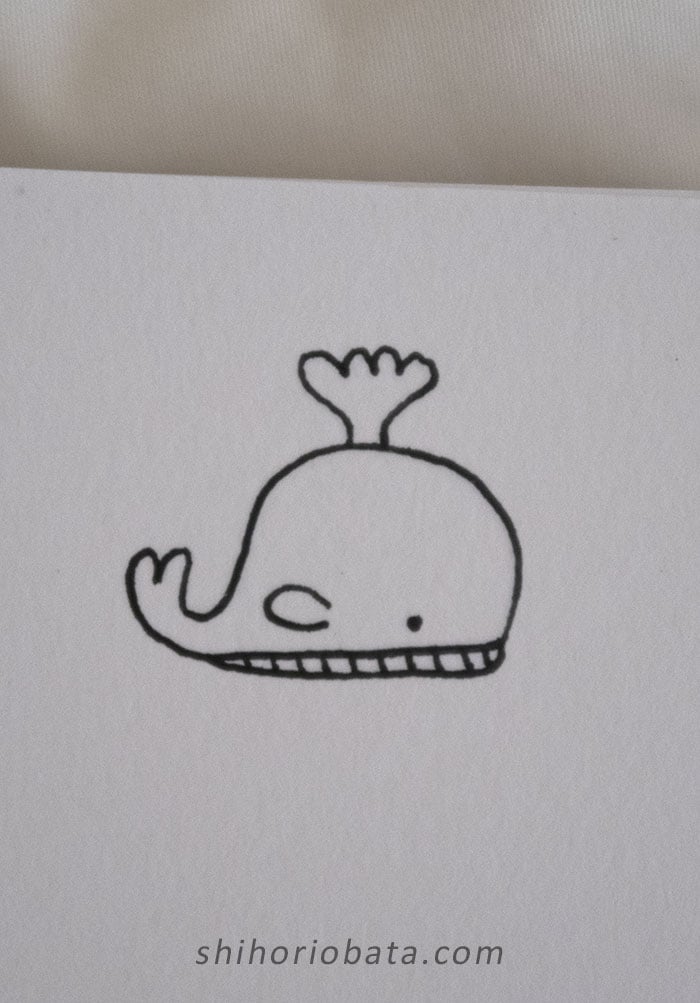 Whale drawing easy